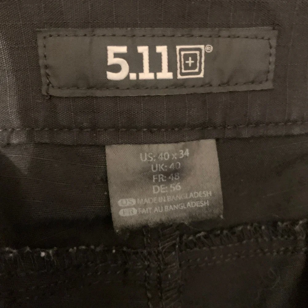 5.11 Tactical Cargo Stryke Pants Mens 40x33 Black Ripstop Outdoors Workwear